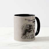 ペキンヴィンテージポートレートかわいい引用文 マグカップ (正面右)