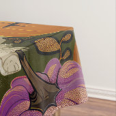 ペキン不気味ゲスドッグハロウィーン魔女とカボチャ テーブルクロス (インサイチュ)