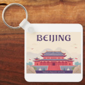ペキン中国ザ紫禁城パステルトラベル キーホルダー (正面)