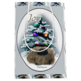 ペキン好きのクリスマス ミディアムペーパーバッグ