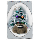 ペキン好きのクリスマス ミディアムペーパーバッグ (裏面)