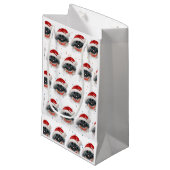 ペキン犬がクリスマススターを育てる スモールペーパーバッグ (正面アングル)