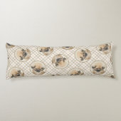 ペキン絵を描ガーズ子鹿かわいいオリジナルペットドッグアート ボディピロー (裏面)