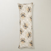 ペキン絵を描ガーズ子鹿かわいいオリジナルペットドッグアート ボディピロー (裏面 (縦))