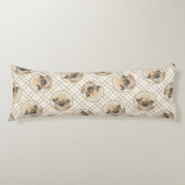 ペキン絵を描ガーズ子鹿かわいいオリジナルペットドッグアート ボディピロー (正面)