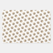 ペキン絵を描ガーズ子鹿かわいいオリジナルペットドッグアート ラッピングペーパーシート (正面2)