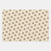 ペキン絵を描ガーズ子鹿かわいいオリジナルペットドッグアート ラッピングペーパーシート (正面)