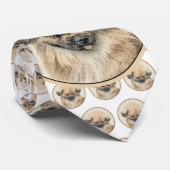 ペキン絵画ゲス – かわいいオリジナルドッグアート ネクタイ (ロール)