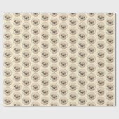 ペキン絵画ゲス – かわいいオリジナルドッグアート ラッピングペーパー (フラット)