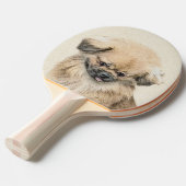 ペキン絵画ゲス – かわいいオリジナルドッグアート 卓球ラケット (正面アングル)