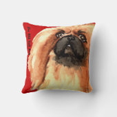 ペキン色ブロック クッション (裏面)