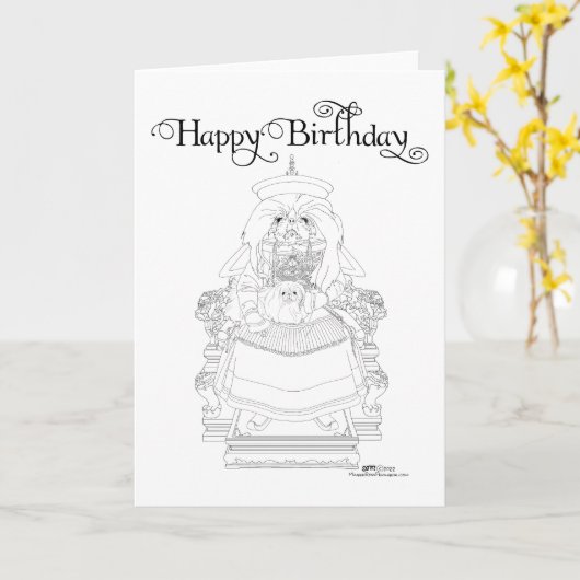 ペキン誕生日カード カード (黄色い花)