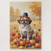 ペキン語で紅葉感謝祭の芸術 ジグソーパズル (縦)