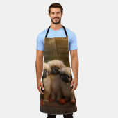 ペキージーパピーオータムデライトカボチャ エプロン (着用した状態)