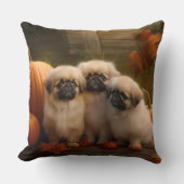 ペキージーパピーオータムデライトカボチャ クッション (正面)