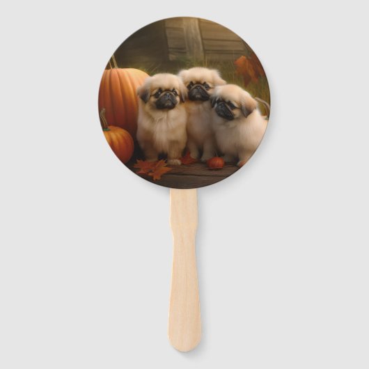 ペキージーパピーオータムデライトカボチャ ハンドファン (裏面)