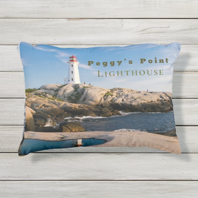 ペギスポイントライトハウスアトランティックカナダ アウトドアクッション (正面)