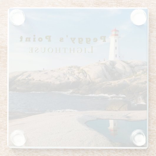 ペギスポイントライトハウスアトランティックカナダ ガラスコースター (裏面)