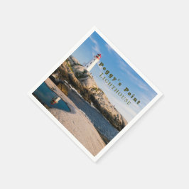 ペギスポイントライトハウスアトランティックカナダ スタンダードカクテルナプキン