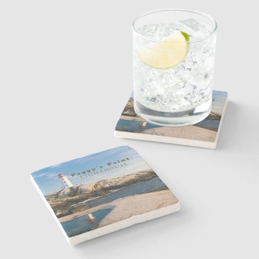 ペギスポイントライトハウスアトランティックカナダ ストーンコースター (横)