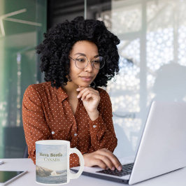 ペギスポイントライトハウスアトランティックカナダ フロストグラスマグカップ