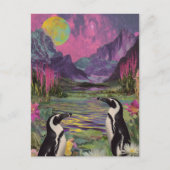 ペギンス超現実的ミックスメディア ポストカード (正面)