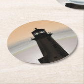 ペギーの入江の灯台飲み物用コースターのパルプ板 ラウンドペーパーコースター (アングル)