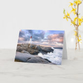 ペギーの入江の灯台 カード (黄色い花)