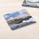 ペギーの入江の灯台 スクエアペーパーコースター (アングル)