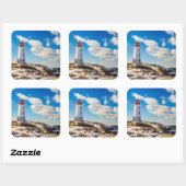 ペギーの入江、ノバスコシアの灯台|冬 スクエアシール (シート)