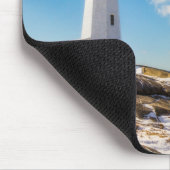 ペギーの入江、ノバスコシアの灯台|冬 マウスパッド (コーナー)