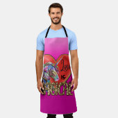 ペギーアンピンクの愛は魔法のキッチンエプロン エプロン (着用した状態)