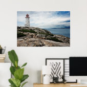 ペギーズコーブの灯台 ポスター (ホームオフィス)