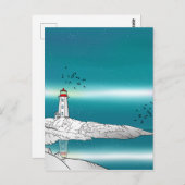 ペギーズコーブライトハウスカナダ ポストカード (正面/裏面)