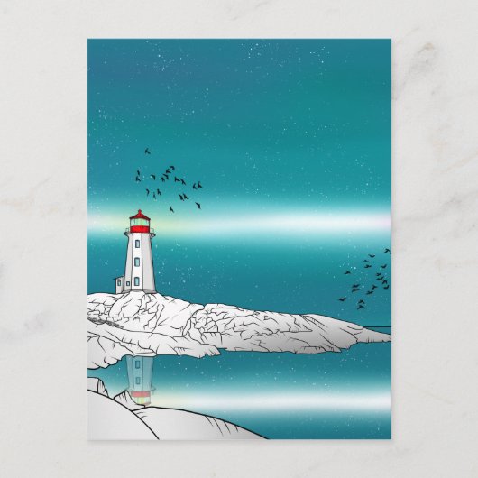 ペギーズコーブライトハウスカナダ ポストカード (正面)