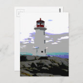 ペギーズコーブライトハウスノバスコシア葉書 ポストカード (正面/裏面)