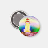 ペギーズコーブライトハウスハリファックスノバスコシアカナダ マグネット (正面/裏面)