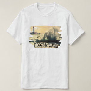ペギーズコーブライトハウスビーイングオーバーウェーブー Tシャツ