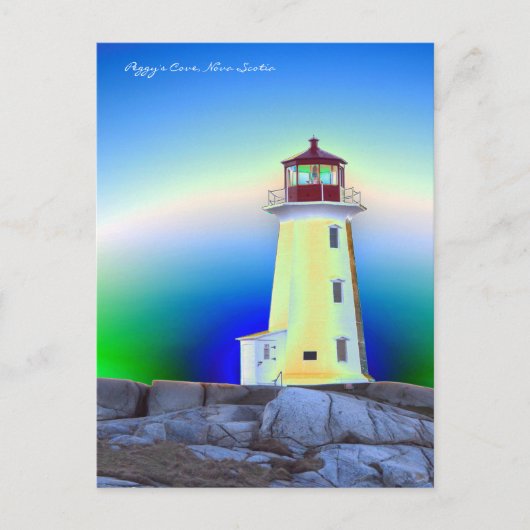 ペギーズコーブライトハウスルートノバスコシア ポストカード (正面)