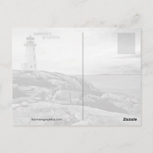 ペギーズコーブライトハウス ポストカード (裏面)