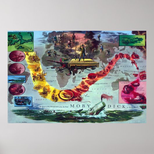 ペクッド・ヘルマン・メルヴィルの航海のコビーディック ポスター (正面)