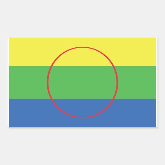 ペグイス第一国国旗 長方形シール (正面)