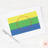 ペグイス第一国国旗 長方形シール (封筒)