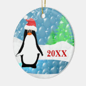 ペグインクリスマスファミリーフォトオーナメント セラミックオーナメント (左)