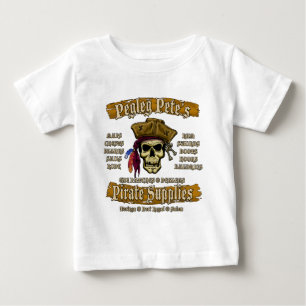 ペグレッグ・ピートの海賊用品 ベビーTシャツ