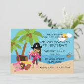 ペグ脚の誕生日パーティーを開く海賊 招待状 (スタンド正面)