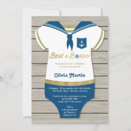 ペケニョ・マリネロのインビタシオン・デ・ベビーシャワー 招待状