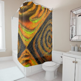 ペケノモザイコアマレラド横変形 シャワーカーテン