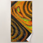 ペケノモザイコアマレラド横変形 ビーチタオル (正面)