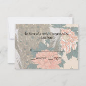 ペコウと芙蓉の図　広重　結婚 出欠カード (裏面)